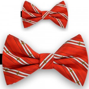 Papioane tata fiu, rosu infocat, imprimeu floral, butterfly